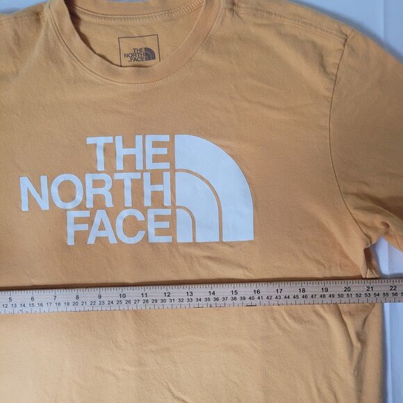 The North Face Half Dome T-Shirt L Yellow Graphic Logo Outdoor Casual Tee - Picture 4 of 8